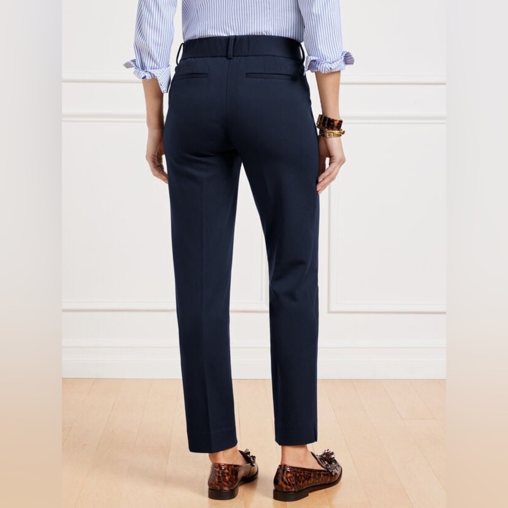 NWT Talbots Hampshire Ankle Pant Straight leg high waist Blue Sz 10 | $129 - Picture 8 of 14